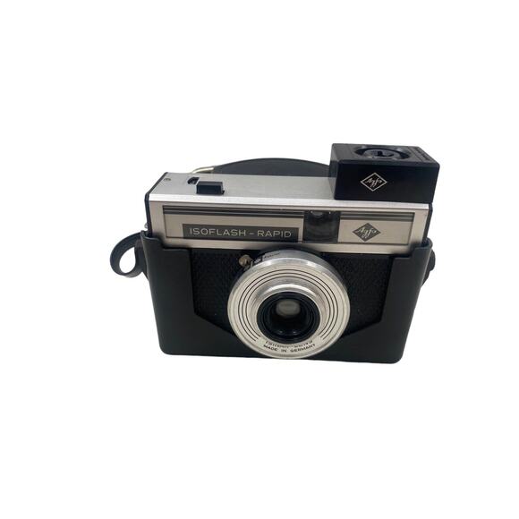 Vintage 1950s AGFA Germany Isoflash Rapid Camera W/Case Photography Prop Decor - Picture 8 of 13